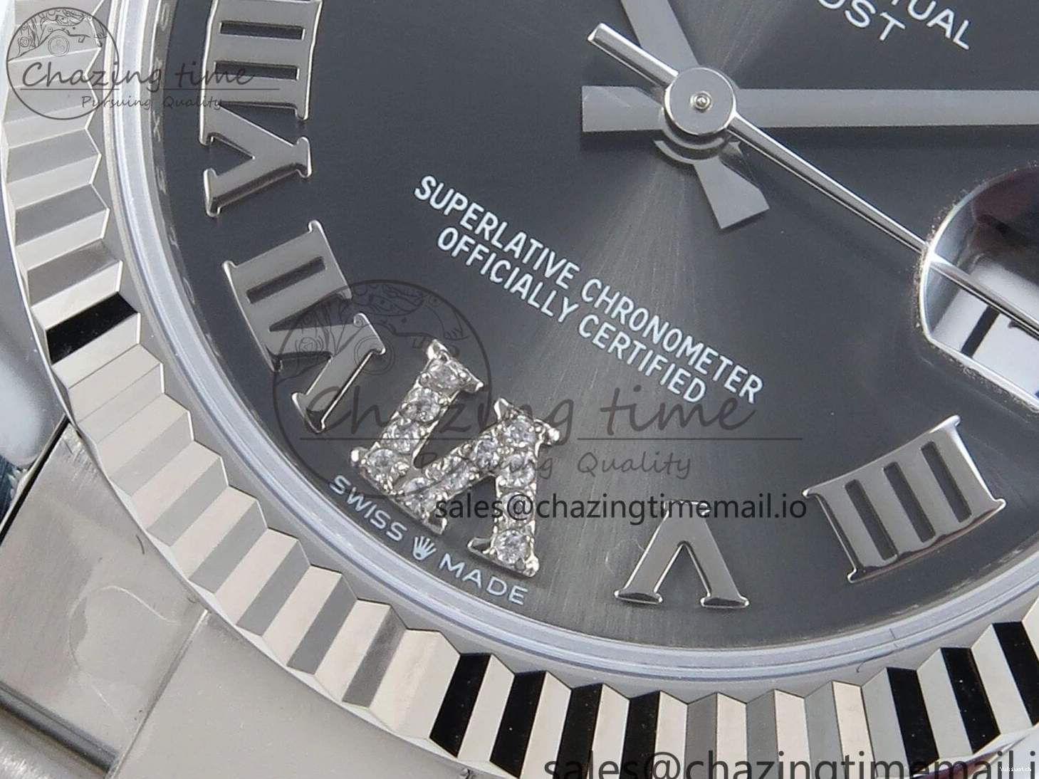 Edition Gray ARF Diamonds Roman Best 904L 2688 31 on 1:1 Oyster 278274 DateJust Bracelet ETA Steel Dial SS 1218
